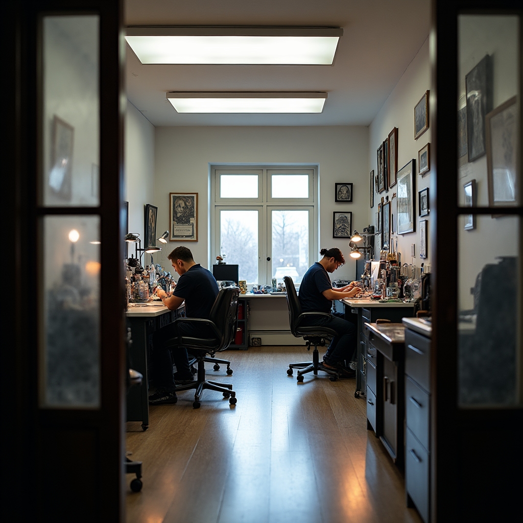 Il team di Belorqenai al lavoro nello studio
